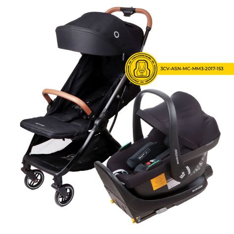 Coche Travel System Eva Black/ Cabriofix I-Size Maxi Cosi-1