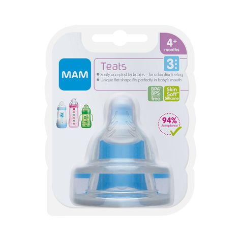 2 Tetinas Flujo 3 Ultra Vent  4 Meses+ Mam-2