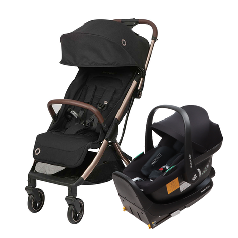 Coche Travel System Eva Black Champagne/ Cabriofix I-Size Maxi Cosi-0