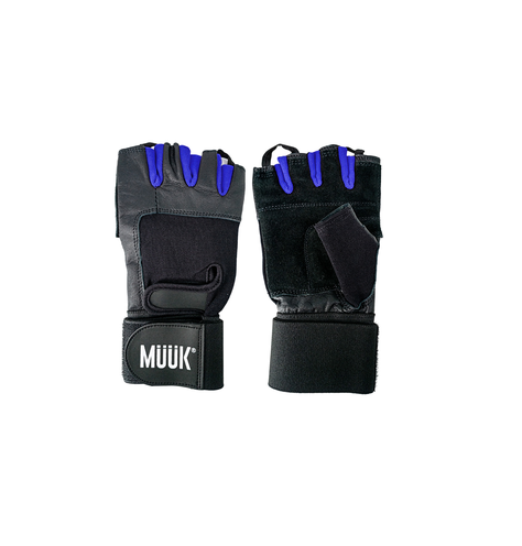 Guantes Gym Cuero Entrenamiento Pesas Fitness Muuk Reforzada-0