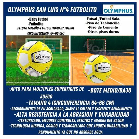 Pelota Futbolito Baby Futbol N4 Olymphus San Luis Bote Medio-6