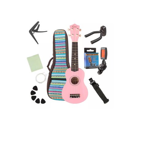 Ukelele Epic 21 Soprano Uk2101 Colores + Funda Estilo Maori-0