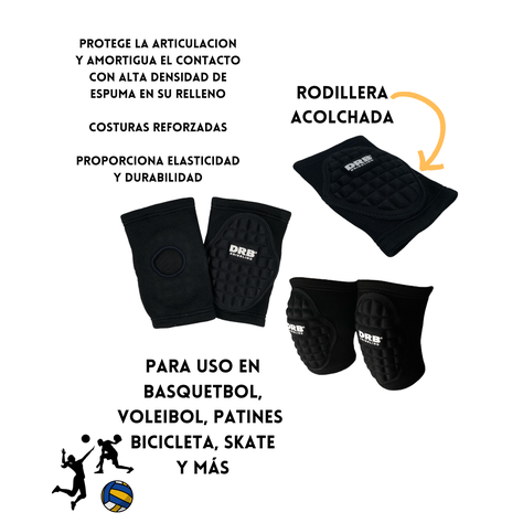 Rodilleras Deportivas Voleibol Volleyball Acolchadas Drb-3