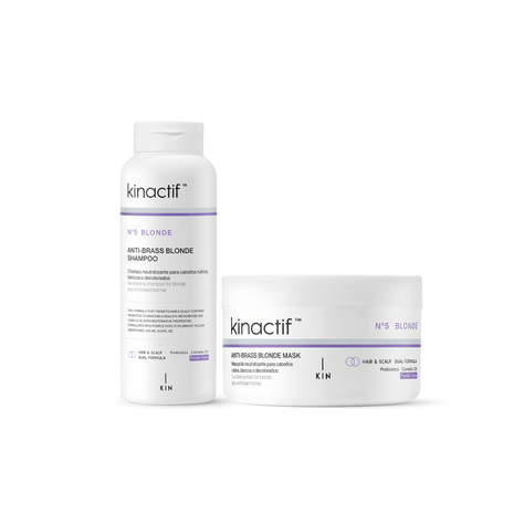Shampoo y mascarilla 2en 1 Kinactif-Set Anti-Brass Blonde-0