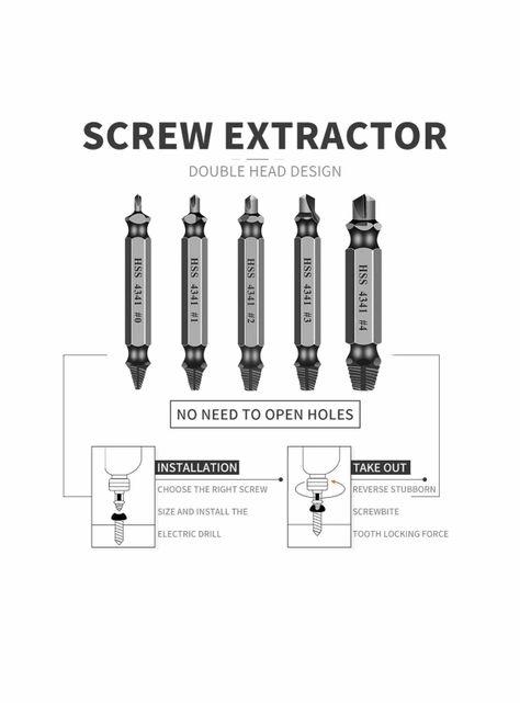 Kit De Herramientas Extracción De Tornillos Dañados Taladro-3