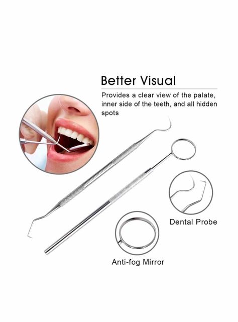 Set De Implementos Higiene Dental, Herramientas, Espejo-6