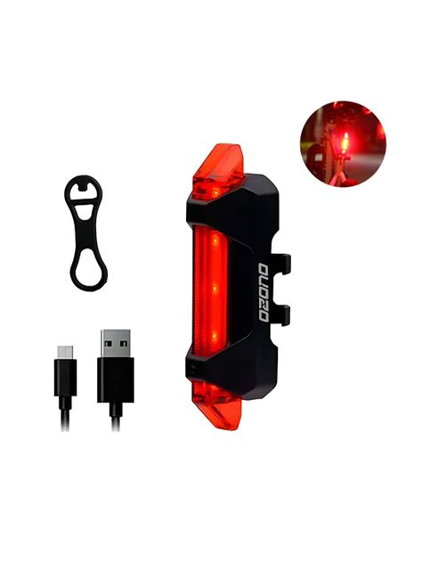 Luz Trasera Roja 15 Lúmenes Recargable Usb Sillín Bicicleta-0