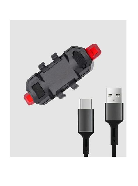 Luz Trasera Roja 15 Lúmenes Recargable Usb Sillín Bicicleta-3