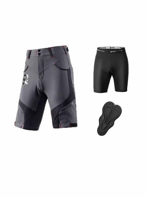 Set Pantalón Short + Ropa Interior De Ciclismo Rockbros Mtb-0