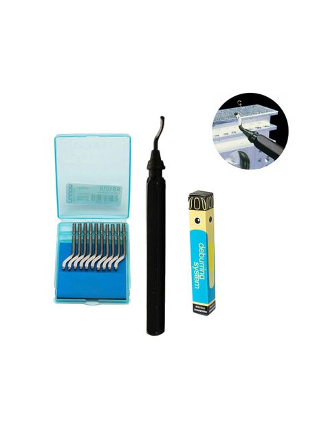 Set Desbarbado 10 Cuchillas De Repuesto Aluminio Acero Pvc-5