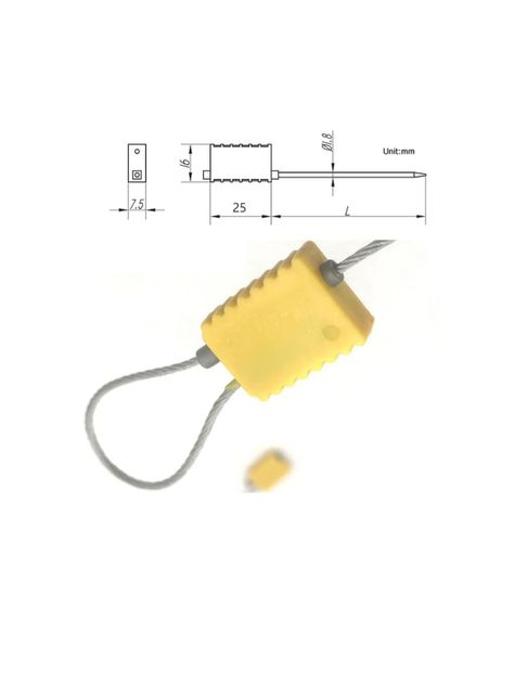 Brida Sello De Seguridad Cable Acerado Con Bloqueo Engranaje-2