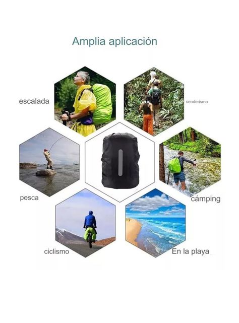 Funda Cubre Mochila Impermeable Reflectante 8-17 Litros-4