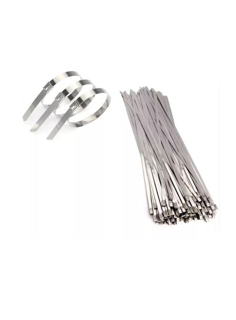 100 Bridas Acero Inoxidable Mètalica Seguridad 4.6x500mm-0