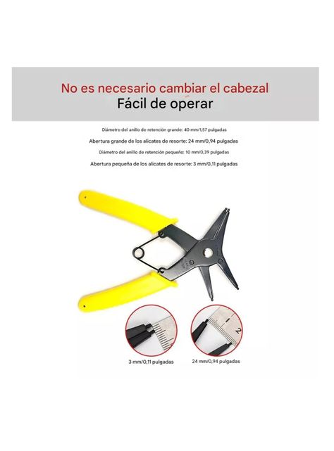 Alicate Pinza Anillos De Retención Interno Externo Multiuso-3