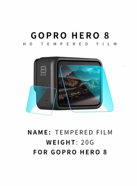 Set De Láminas Protectoras De Pantallas Y Lente Gopro Hero 8-2