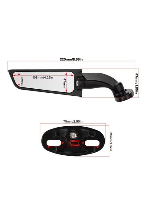 Espejos Tipo Alerón Motos Tunning Compatible Yamaha Kawasaki Suzuki-2