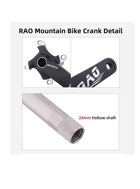 Juego Volante Plato Bielas 170mm Motor Bicicleta Mtb-3