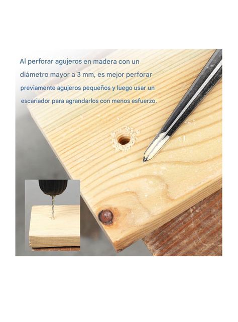 Broca Cónica Madera De Precisión Para Taladro Y Manual 5-16mm-6