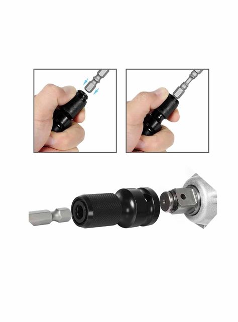 Adaptador De Brocas Hexagonales Liberación Rápida 1/2 - 1/4-6