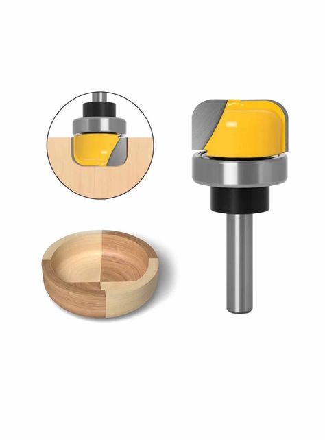 Fresa Ranuradora De Vaciado 1/4 Para Router Carpintería-0