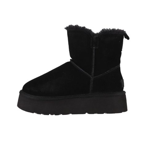 Bota Mujer Bamers Blast Button Cuero Negro-1