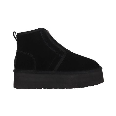 Bota Mujer Bamers Blast Zip Cuero  Negro-0