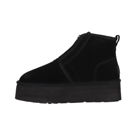 Bota Mujer Bamers Blast Zip Cuero  Negro-1