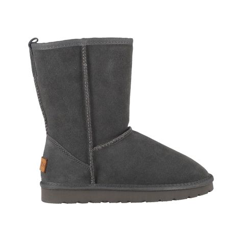 Botas Mujer Bamers Blast Clásicas de Cuero Charcoal-0