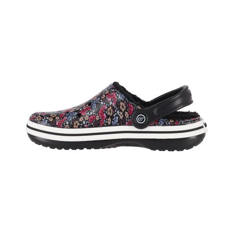 Zuecos Mujer Bamers Refugio Line Negro Print-1