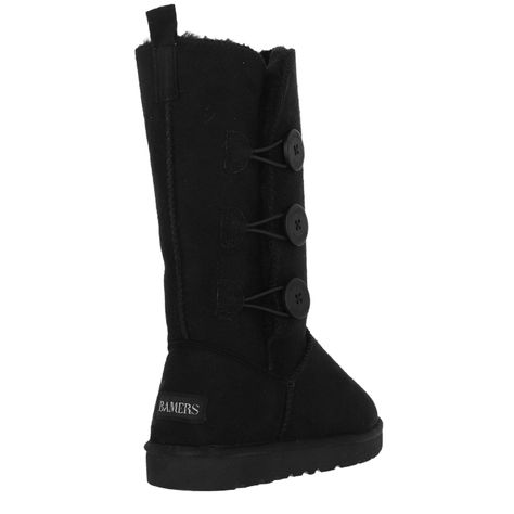 Bota Bamers Blast Button High Fiber Mujer Negro-2