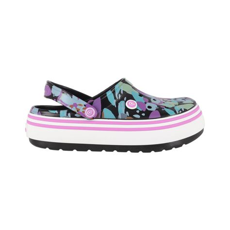 Zuecos Plataforma Mujer Bamers Airline Negro Print-0