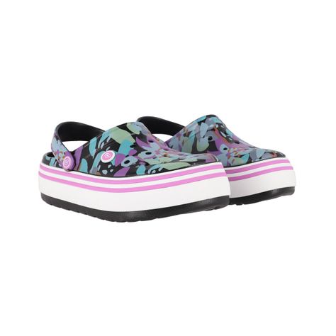 Zuecos Plataforma Mujer Bamers Airline Negro Print-4