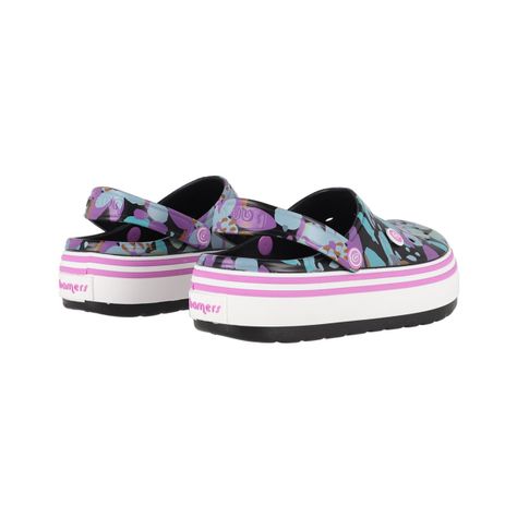 Zuecos Plataforma Mujer Bamers Airline Negro Print-5