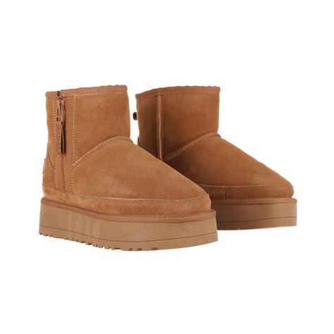 Botas Mujer Bamers Aspen Plataforma Caramelo-4