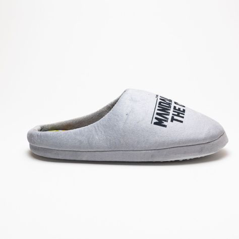 Pantufla Hombre Mandalorian Logo Gris Star Wars-1