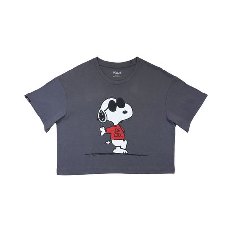 Polera Mujer Glasses Gris Snoopy-0