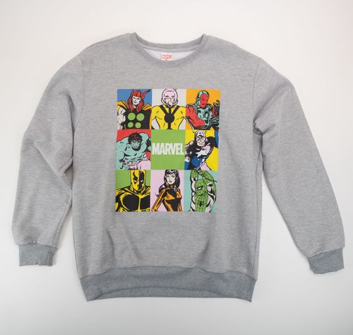 Poleron Hombre  Marvel Avengers Gris-0