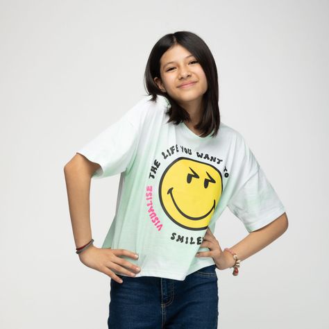 Polera Niña The Life Turquesa SmileyWorld ®-2