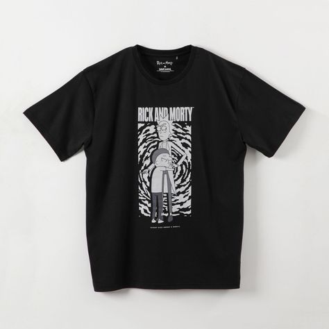 Polera Manga Corta Hombre Rick and Morty Negro-0