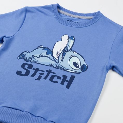 Poleron Cerrado Niña Lilo y Stitch Azul Denim Disney-2