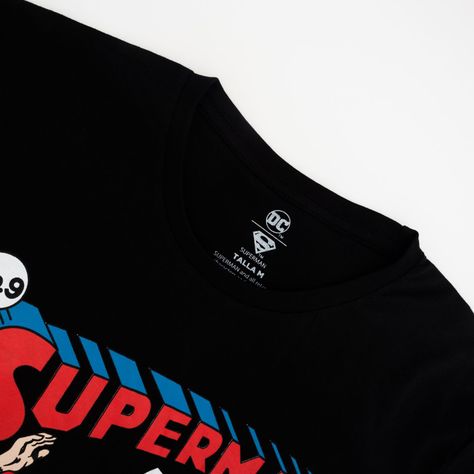 Polera Hombre Superman Retro Negro DC Comics-2