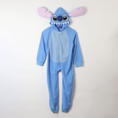 Pijama Polar Niña Lilo & Stitch Entero Celeste Disney-0