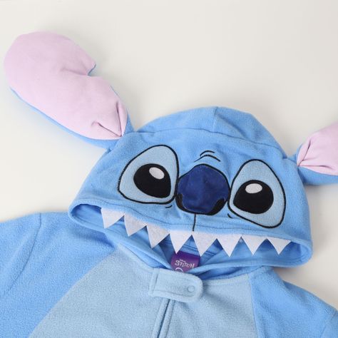 Pijama Polar Niña Lilo & Stitch Entero Celeste Disney-1