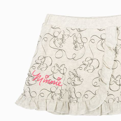 Falda Niña Ruffles Minnie Gris Disney-4