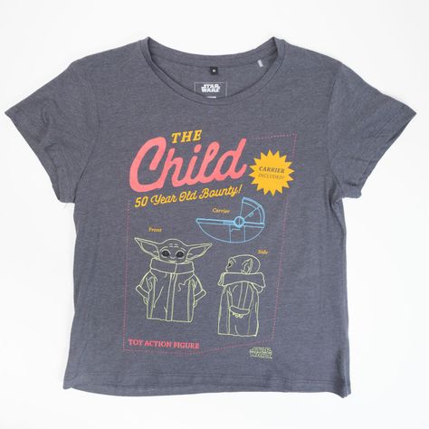 Polera Mujer  Star Wars  Grogu Colors Gris-0