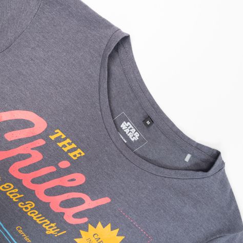 Polera Mujer  Star Wars  Grogu Colors Gris-1
