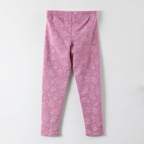 Calza Niña Full Print Rosado Gabby Doll House-2