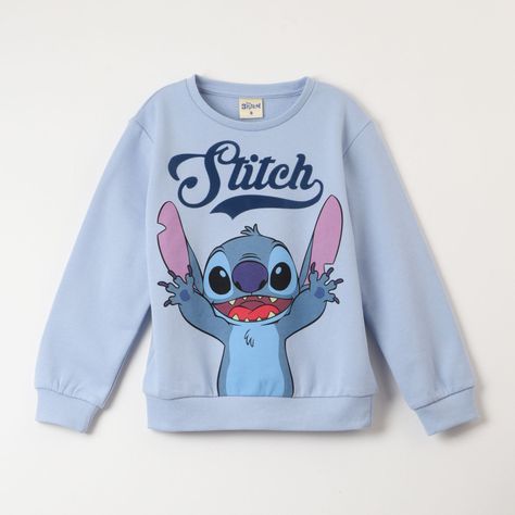 Poleron Cerrado Niña Lilo & Stitch Surprice Celeste Disney-0