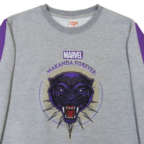 Poleron Mujer Black Panther Wakanda Gris Marvel-2