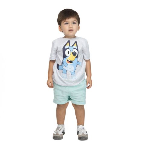 Polera Niño Gris Bluey-0